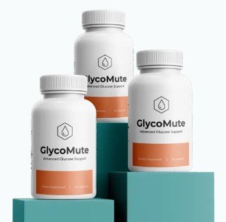GlycoMute Supplement Bottles Podium